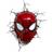 3D Light FX Spider Man Mask 3D Deco with Crack Sticker Wall Lamp