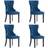 vidaXL Dining Chairs Blue Köksstol 98.5cm 4st