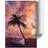 East Urban Home Palm Tree And Boat Pink/Maroon/Purple Poster 42x59cm