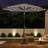 LivingAndHome Solar Lights Garden Parasol Cantilever Umbrella