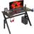 PayLessHere PayLessHere 47 Inch Gaming Desk PC Carbon Fiber Table Ultimate Gamer Workstation with Cup Holder & Hook Office,Red