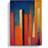 City Skyline Orange/Blue Framed Art 35x50cm