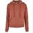Urban Classics Women's Organic Terry Zip Up Hooded Sweatshirt - Terracotta
