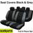 Sakura Universal Neo Car Seat Covers Black & Washable Airbag Safe Full 8 Set