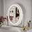 LivingAndHome Hollywood Crystal Vanity Mirror Silver