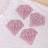 Shein Diamond Embroidered Iron-on Patch 4pcs