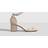 boohoo Wide Fit Low Block Barely There Heels Nude