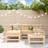 Homie 5 Piece Garden Solid Wood Pine Outdoor Lounge Set