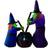 Homcom Inflatable Decorations Halloween Witches with LED Lights 1.8m