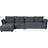 Beliani Right Hand Corner Sofa 4 Seater