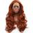 Bestung Glueless Copper Red Lace Front Wigs For Women 24 Inches Long Natural Wavy Free Part Front Wigs Heat Resistant