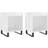 vidaXL 830737 White Sengebord 35x40cm 2stk