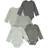 Hanes Baby's Long Sleeve Ultimate Flexy Bodysuits 5-pack - Grey Stripe