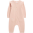 John Lewis Baby Knit Cotton Romper - Pink Mid