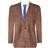 Truclothing Mens Piece Wool Suit Oak Brown Tweed Herringbone Check Peaky Blinders Gatsby