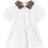 Burberry Baby Check Collar Cotton Polo Shirt Dress - White (80784591)