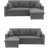 Sweeek Grey Sofa 219cm 3 Seater