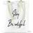 Bonamaison Printed Shopping Bag - White