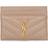 Saint Laurent Monogram Quilted Leather Card Case - Dark Beige/Gold