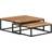 vidaXL Insert Brown Soffbord 70x68cm 2st