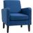 Homcom Armchair with Rubber Wood Blue Lounge Chair 74cm