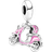 Pandora Scooter Dangle Charm - Silver/Pink/Transparent