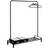 Home Treats Clothes Rail With Shoe Rack/Storage Black Clothes Rack 110.5x144cm