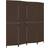 vidaXL 4 panels Brown Rumdeler 196x180cm