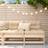 vidaXL Garden Middle 2 Pcs Solid Wood Pine Outdoor Sofa