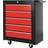 Homcom 5-Drawer Tool Chest Steel Lockable Tool Storage Cabinet w/ Wheels Red
