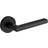 Designer Levers Door Handle on Rose Matte Black 1pcs
