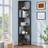 Dextrus Charcoal Gray / Black Book Shelf 174.8cm