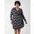 Blue Vanilla Curve Fixed Wrap Skater Dress With Tie Silver