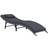 OutSunny Folding Rattan Lounger