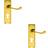 Loops Pair Victorian Scroll Lever on Euro Lock Backplate