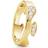 Georg Jensen Fusion 18ct Yellow Gold Diamond Pave End Ring
