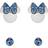 Disney Mickey Mouse Ear Studs Earrings - Silver/Blue