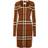 Burberry Exaggerated Check Midi Dress - Dark Birch/Brown