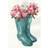 August Grove Tulip Boots Pink/Blue Framed Art 51x76cm