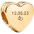 Pandora Engravable Heart Charm - Gold