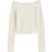 H&M Rib Knit off The Shoulder Jumper - Light Beige