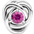 Pandora October Eternity Circle Charm - Silver/Pink