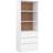 vidaXL Alta White Book Shelf 142cm