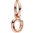 Pandora Letter o Script Alphabet Dangle Charm - Rose Gold/Transparent