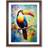 17 Stories Toucan Impressionism Walnut Framed Art 25x34cm