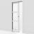 Safco Doors Kvadrat 3 solid glass with 100 mm built-in frame with brush/ sealing strips Skydedør S 0502-Y (90x210cm)