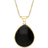 C. W. Sellors King's Coronation Hallmark Double Sided Pear Shaped Necklace - Gold/Mother of Pearl