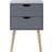 GFW Nyborg Dark Grey Bedside Table 30x40cm