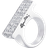 Efva Attling Funky Bling Ring - White Gold/Diamonds