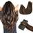 Goo Goo Tape in Hair Extensions 16 inch #2/6 Dark Brown Highlighted Chestnut Brown 20-pack